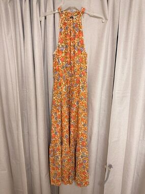 Anthropologie Lost + Wander Floral Halter Dress - Cali Dreaming Midi